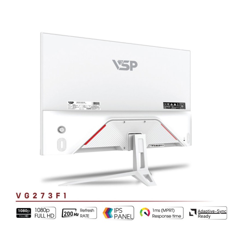 Màn hình VSP VG273F1 White (27 inch/FHD/IPS/200Hz/1ms)